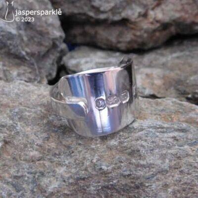 Inverted Spoon Ring Sheffield 1895 Size M N O or P