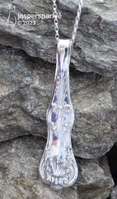 Victorian King's Pattern Silver Spoon Pendant Glasgow 1864