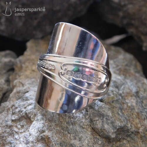Inverted Spoon Ring Sheffield 1922 Size M N O P Q or R