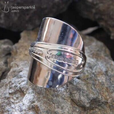 Inverted Spoon Ring Sheffield 1922 Size M N O P Q or R