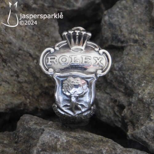 Rolex Plated Silver Spoon Ring Swizerland c1960 Size R S T or U