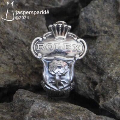 Rolex Plated Silver Spoon Ring Swizerland c1960 Size T U V or W