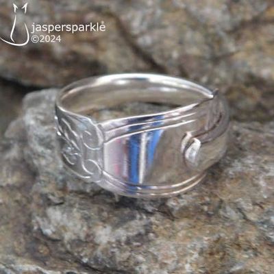 Antique Spoon Ring Sheffield 1909 Size Q R S or T