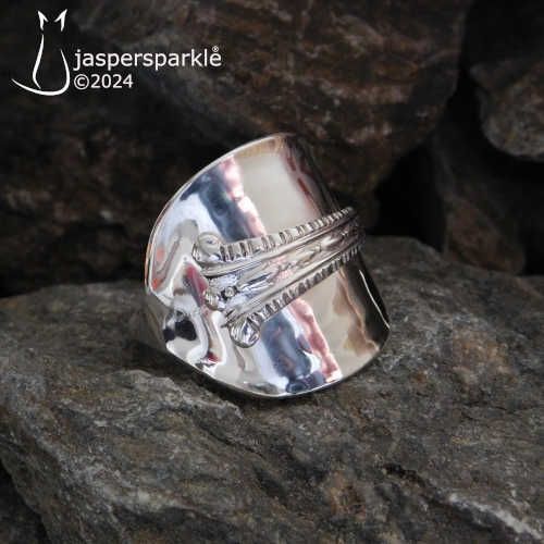 Victorian Spoon Ring Sheffield 1894 Size Y Z or Z1