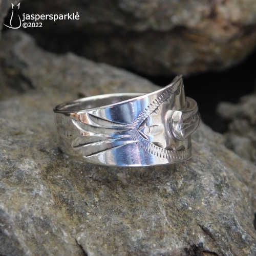 Georgian Brightcut Spoon Ring London 1800 Size N O P Q R S or T