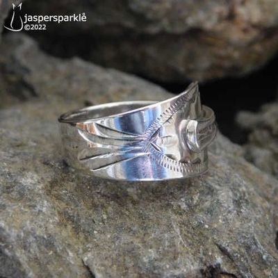 Georgian Brightcut Spoon Ring London 1800 Size N O P Q R S or T