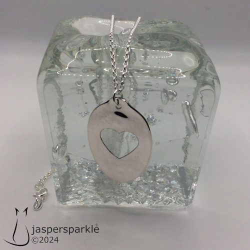 Open Heart Sterling Silver Pendant