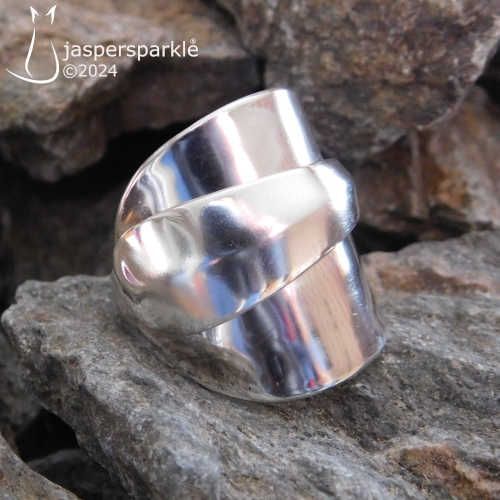 Victorian Spoon Ring Sheffield 1885 Size U V X Y or Z