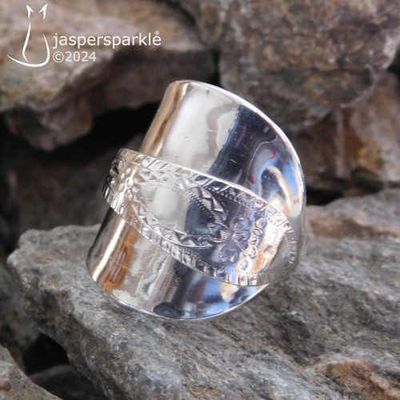 Victorian Spoon Ring Sheffield 1897 Size T U V or W