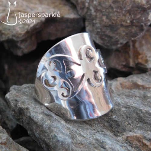 Open Fretwork Spoon Ring Birmingham 1911 Size Y Z or Z1