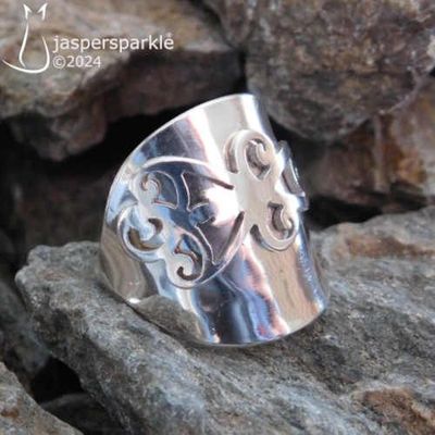 Open Fretwork Spoon Ring Birmingham 1911 Size Y Z or Z1