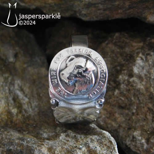Fox Terrier Spoon Ring Sheffield 1921 Size P Q R or S