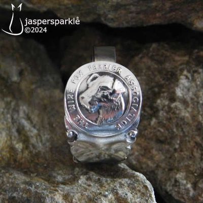Fox Terrier Spoon Ring Sheffield 1921 Size P Q R or S