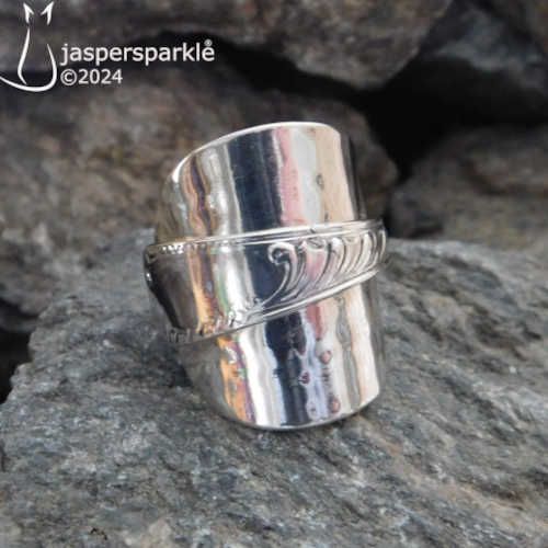 Antique Spoon Ring Sheffield 1912 Size S T U V or W