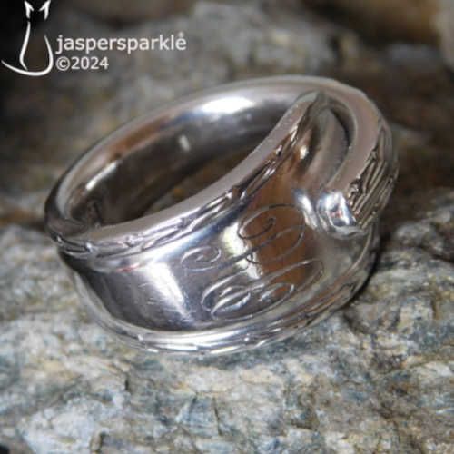 Antique Spoon Ring Sheffield 1919 Size O P or Q