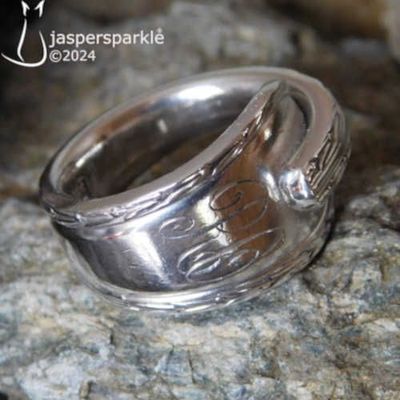 Antique Spoon Ring Sheffield 1919 Size O P or Q