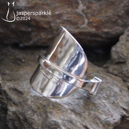 Antique Spoon Ring Sheffield 1917 Size R S or T