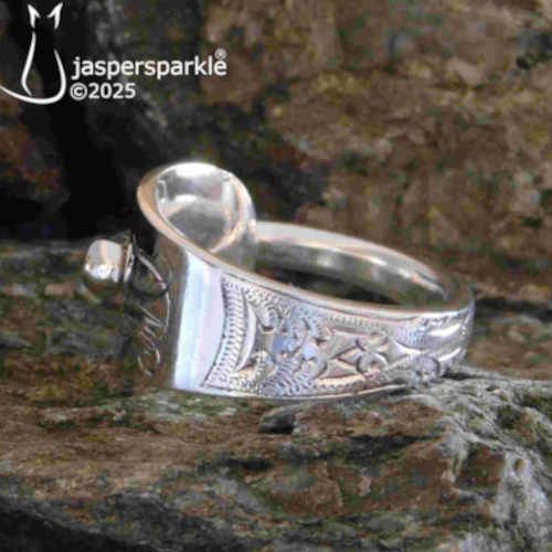 Victorian Spoon Ring London 1895 Size N O P Q or R