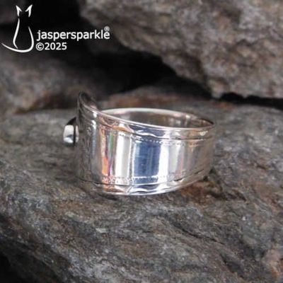 Victorian Spoon Ring Glasgow 1865 Size R S or T