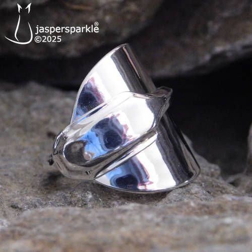 Coffee Spoon Ring Birmingham 1945 Size K L or M