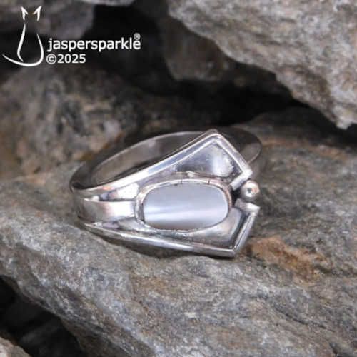Abalone Spoon Ring Birmingham c1890 Size T U or V