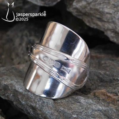 Inverted Spoon Ring Sheffild 1950 Size O P Q or R