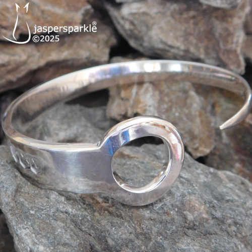 Vintage Silver Meat Skewer Bangle Sheffield 1966