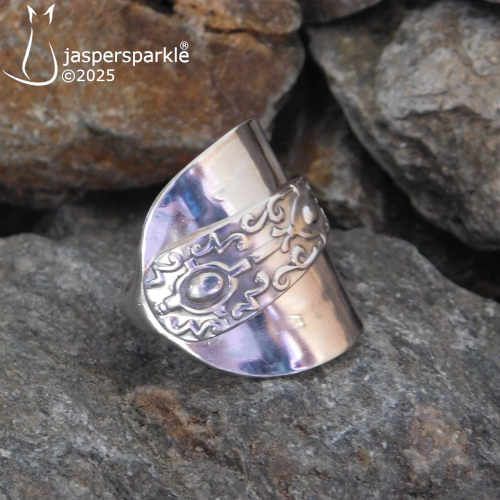Victorian Spoon Ring London 1899 Size P Q R S or T
