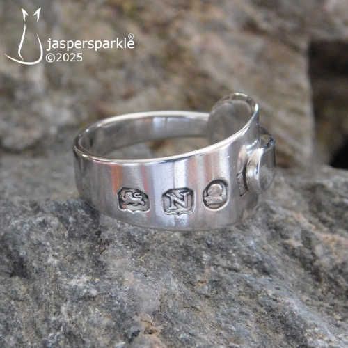 NEW! Georgian Spoon Ring London 1808 size O P Q or R