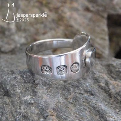 NEW! Georgian Spoon Ring London 1808 size O P Q or R