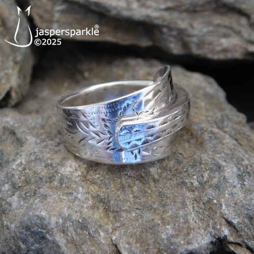 NEW! Georgian Brightcut Spoon Ring London 1834 Size S T U or V