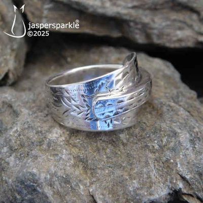 NEW! Georgian Brightcut Spoon Ring London 1834 Size S T U or V