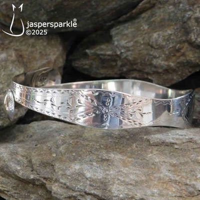 NEW! Georgian Silver IceTong Bangle London c1770
