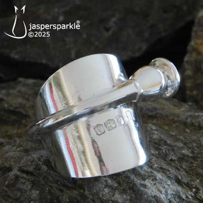 NEW! Silver Spoon Ring Sheffield 1926 Size U V W or X
