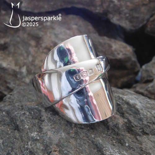 NEW! Inverted Spoon Ring Sheffield 1928 Size T U V W or X