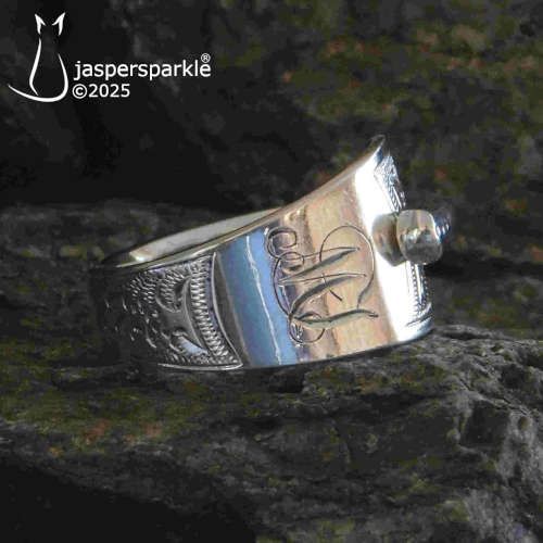 NEW! Silver Spoon Ring London 1895 Size P Q R S or T