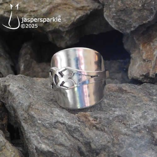 NEW! Open Fretwork Spoon Ring Sheffield 1963 Size M N O P or Q