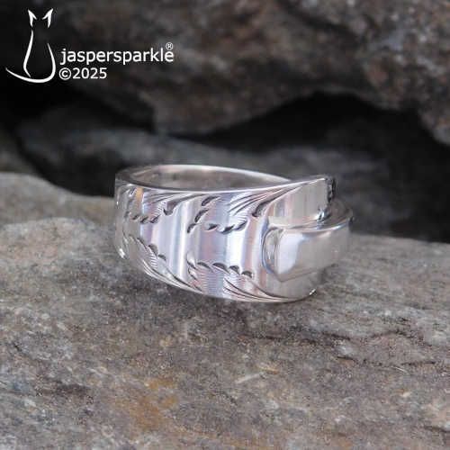 NEW! Antique Spoon Ring Sheffield 1908 Size O P Q R or S