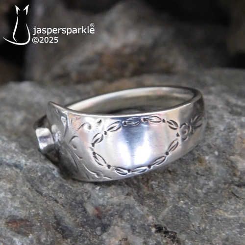 NEW! Vintage Ornate Spoon Ring Sheffield 1920 Size O P Q R S or T