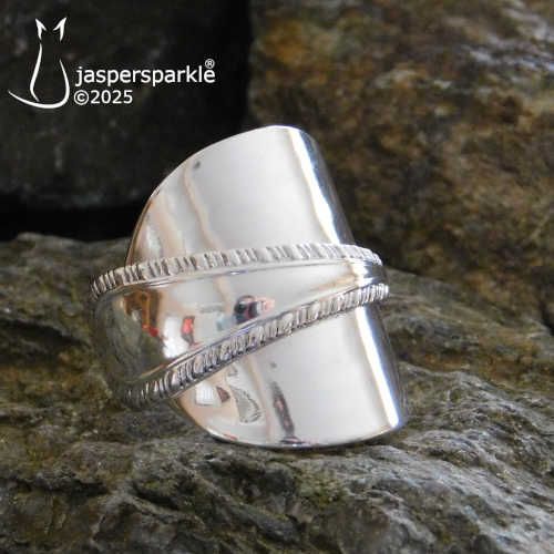 NEW! Antique Spoon Ring Birmingham 1921 Size R S T U or V