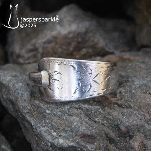 NEW! Victorian Spoon Ring Sheffield 1897 Size R S T or U