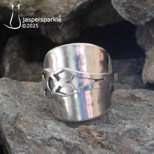 NEW! Coffee Spoon Ring Sheffield 1963 Size L M N O or P