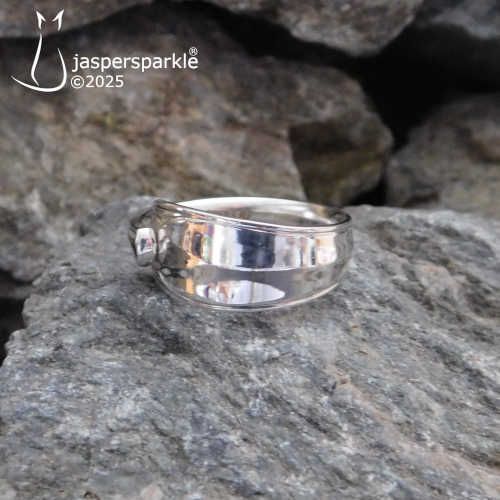 Art Deco Spoon Ring Sheffield 1930 Size N O P or Q