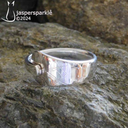 Masonic Spoon Ring Sheffield 1966 Size R S or T