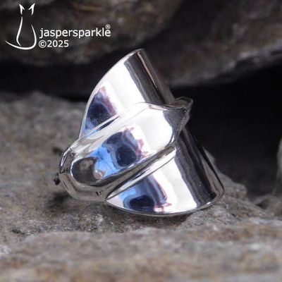 Coffee Spoon Ring Birmingham 1945 Size K L or M Coffee Spoon Ring Birmingham 1945 Size K L or M