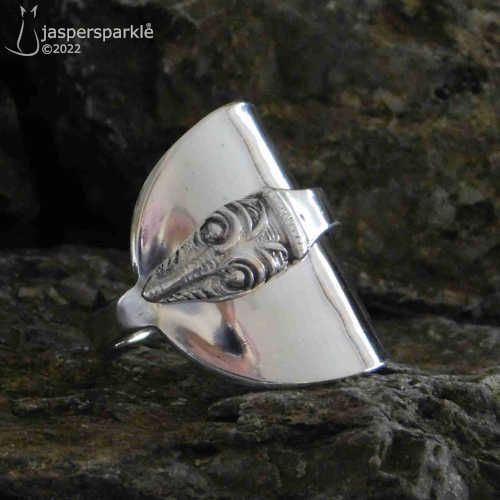 Serpent Spoon Ring Sheffield 1928 Size L M or N