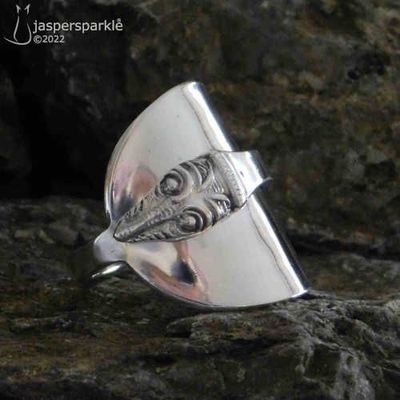 Serpent Spoon Ring Sheffield 1928 Size L M or N