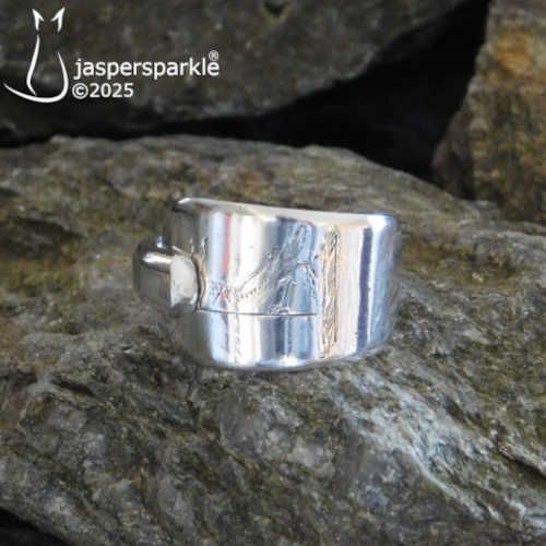 Bird Crested Spoon Ring London 1815 Size N O or P