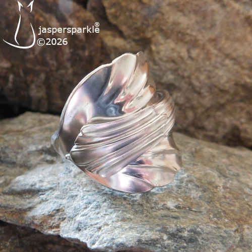 NEW! Shellback Silver Spoon Ring London 1898 Size V W X Y or Z NEW! Shellback Silver Spoon Ring London 1898 Size V W X Y or Z