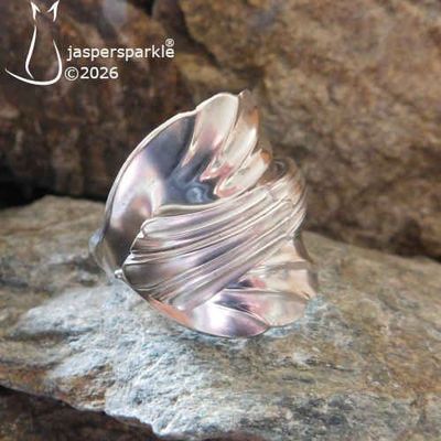 NEW! Shellback Silver Spoon Ring London 1898 Size V W X Y or Z NEW! Shellback Silver Spoon Ring London 1898 Size V W X Y or Z